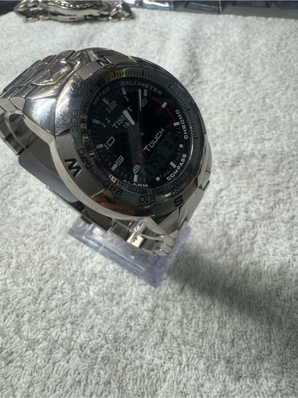 Tissot T-Touch Titanium Watch - Black Dial with Red Accents